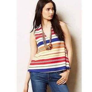 ANTHROPOLOGIE • Small Postmark Tank V Neck Stripe